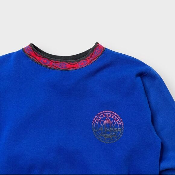 Vtg 90s LA Gear Big Logo Sweatshirt, Knit Collar, 2-Sided, L.A. 80s, USA M - Picture 3 of 7